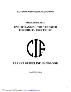 PARENT GUIDELINE HANDBOOK