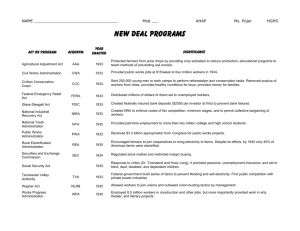New Deal Programs - Historyteacher.net