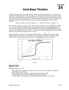 Acid-Base Titration