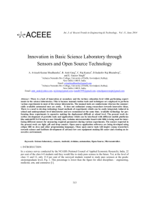 Innovation in Basic Science Laboratory through Sensors and Open