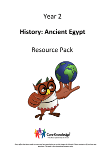 Ancient Egypt - Core Knowledge UK