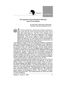 The Egyptian-African Relations following June 30 Revolution