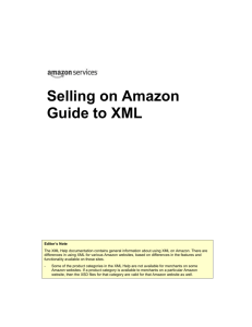 Selling on Amazon Guide to XML