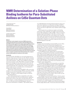 NMR Determination of a Solution-Phase Binding Isotherm for Para