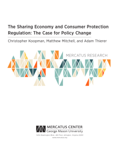 The Sharing Economy and Consumer Protection