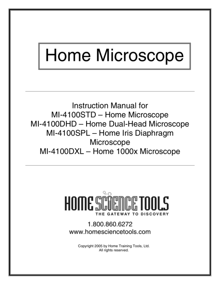 Home microscope home science tools