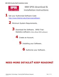 IBM SPSS & installation instructions