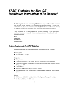 SPSS&reg; Statistics for Mac OS&reg; Installation Instructions (Site License)