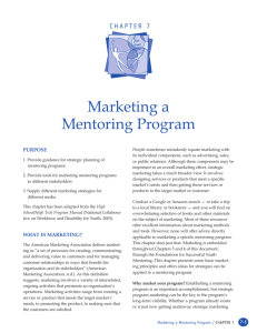 Marketing a Mentoring Program