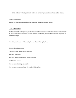 How To Write A Proposal Essay Paper Boo Radley And Edward Scissorhands Synthesis Example Essay also Topics For Synthesis Essay Edward Scissorhands Essay Topics Essay On Science And Society