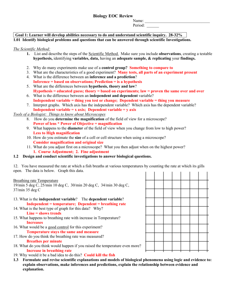 Biology EOC Review Biology EOC Review