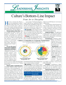 Leadership Insights - Culture's Bottom