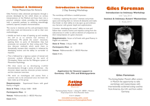 Giles Foreman Workshops- Brochure