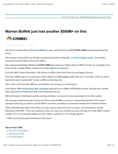 Warren Buffett just lost another $500M+ on this