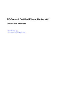 Certified Ethical Hacker (CEH) Cheat Sheet