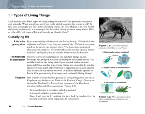 3.1 Types of Living Things