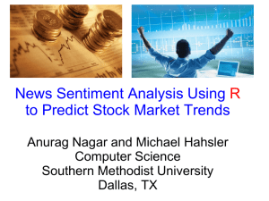 News Sentiment Analysis Using R to Predict Stock