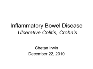 Inflammatory Bowel Disease Crohn's, Ulcerative Colitis