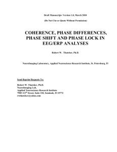 Coherence, Phase Differences, Phase Shift and Phase Lock in EEG