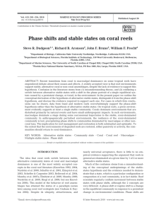 Phase shifts and stable states on coral reefs - John Bruno