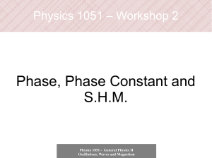 Phase, Phase Constant and S.H.M.