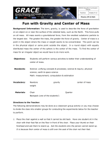 Fun with Gravity and Center of Mass