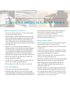 Statistics about sexual violence