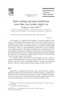Hand washing and hand disinfection