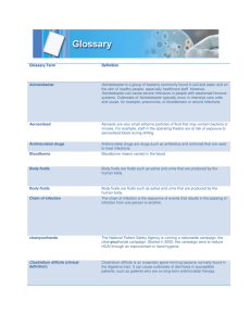 Glossary Term Definition Acinetobacter Acinetobacter is a group of