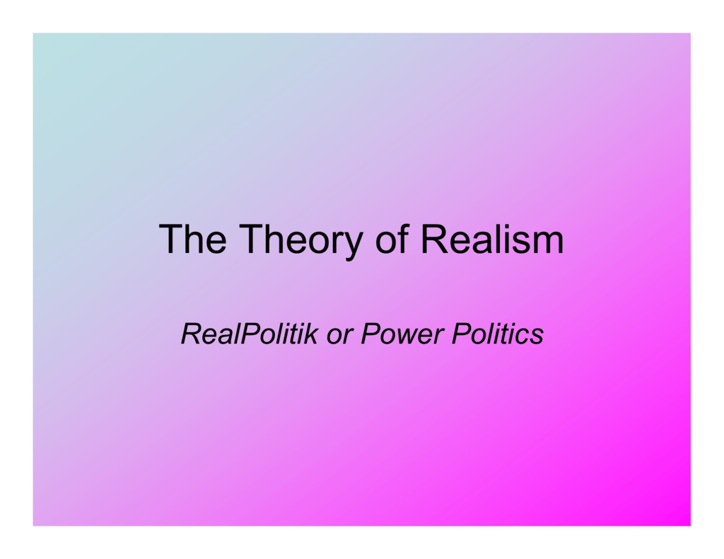 the-theory-of-realism