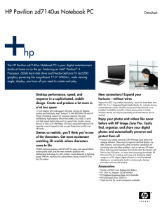 HP Pavilion Data Sheet