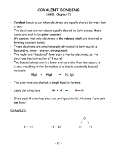 Completed Notes for Covalent Bonding