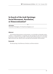 Social Movement, Revolution, or Democratization?