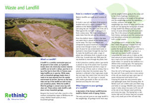 Waste and Landfill Information Sheet