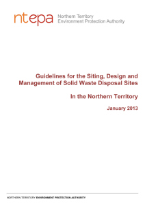 Guidelines for the Siting, Design and Management of Solid Waste