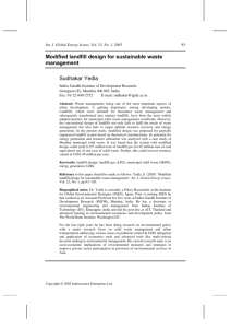 Modified landfill design for sustainable waste management