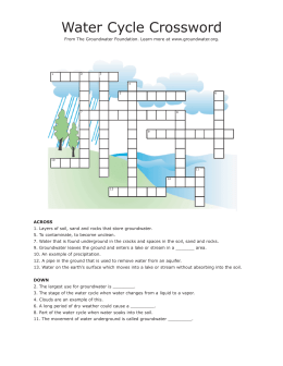 Water Cycle Crossword