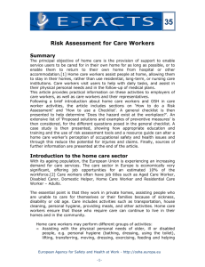 E-fact 35: Risk Assessment for Care Workers