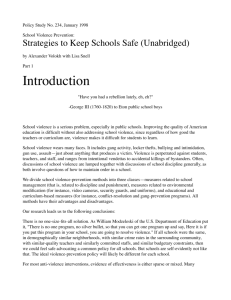 School Violence Prevention: Strategies to Keep Schools Safe