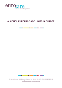 alcohol purchase age limits in europe