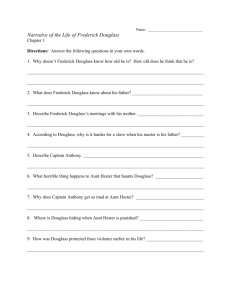 Narrative of the Life of Frederick Douglass Chapter 1 Worksheet PDF