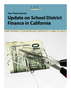 Year-Three Survey: Update on School District Finance in California