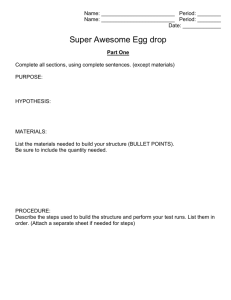 Egg Drop Lab Report
