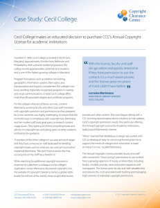 Case Study: Cecil College - Copyright Clearance Center