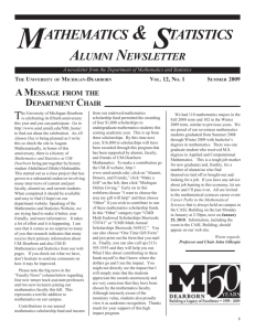 math newsletter 2009.pmd - University of Michigan