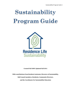Sustainability Programming Guide - Residence Life