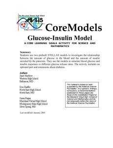 Glucose-Insulin Model - Maryland Virtual High School