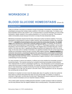 WORKBOOK 2 BLOOD GLUCOSE HOMEOSTASIS (Form