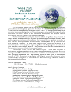 environmental science - College of Liberal Arts and Sciences