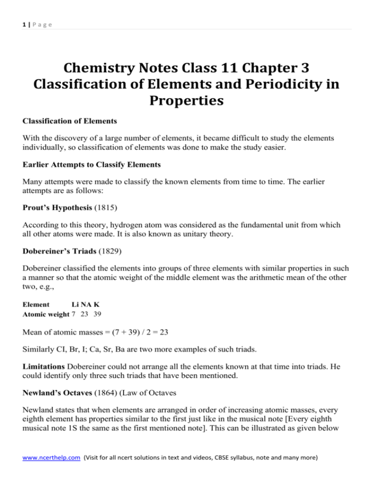 chemistry-notes-class-11-chapter-3-classification-of-elements-and